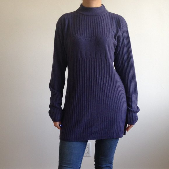 Conviction Sport - Dark Purple Sweater Dress - Picture 2 of 11